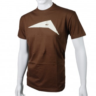 T-Shirt With Beige Print Brown