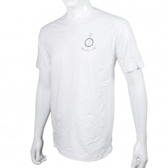 The Field T-Shirt With Black Anchor On Chest White