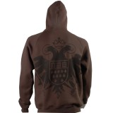 Dark Brown Hoodie With...