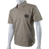 Olive Polo Shirt With Black...